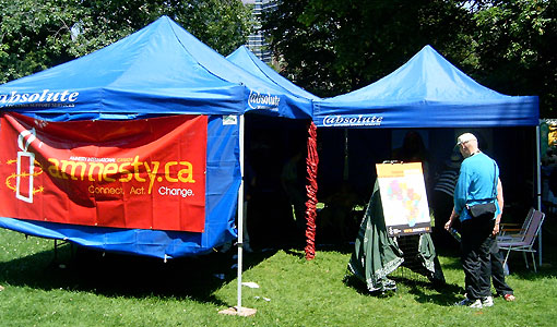 The Amnesty tent
